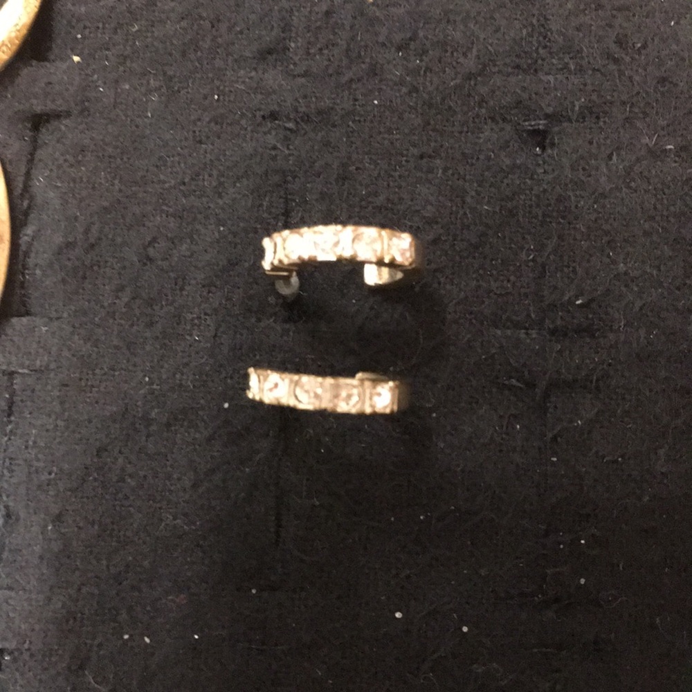 Faux diamond hoops